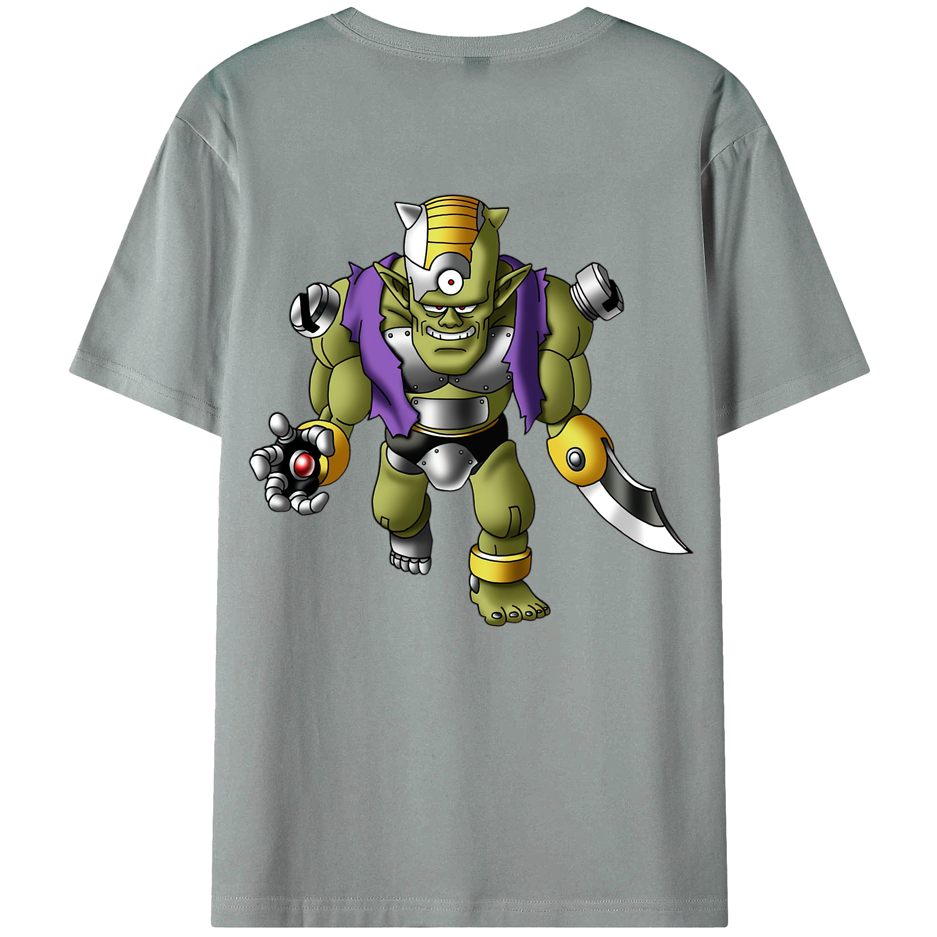 （画像用） ドラゴンクエスト Doragon Kuesuto Dragon Quest 綿100％ メンズ半袖Tシャツ（バックプリント） 通気性